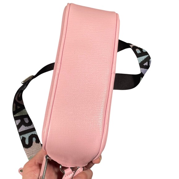 NEW Karl Lagerfeld Maybelle Pink Leather Camera Crossbody Bag Pouch Color Strap - Picture 9 of 17